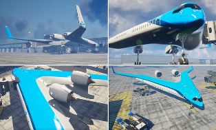 Disain `Flying-V` Pesawat Komersial Masa Depan KLM